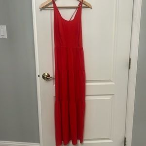 NWT. Deep orange maxi dress. Loft. 00petite.